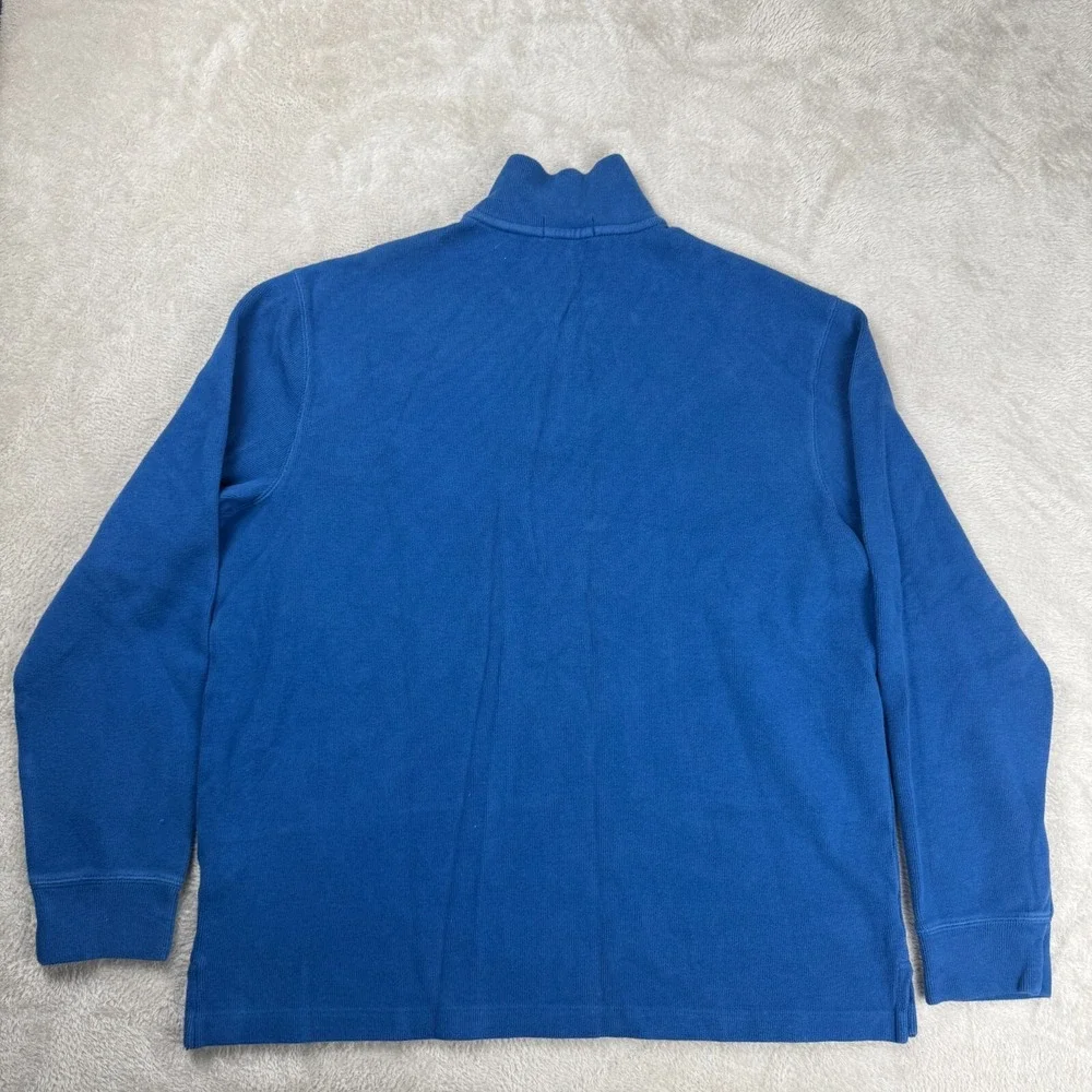 Polo Ralph Lauren Quarter Zip Pull Over Jacket‎ Mens L Blue Preowned